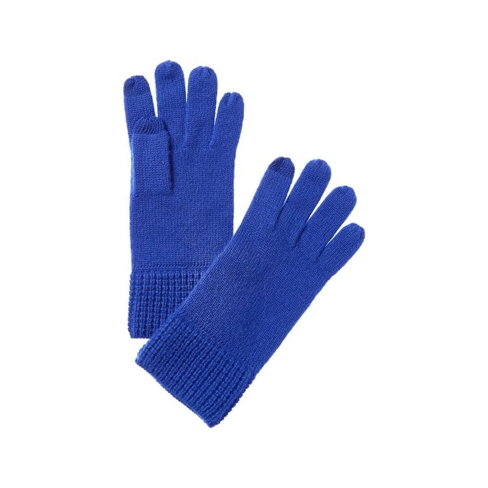 Phenix Knit Waffle Cuff Cashmere Gloves, Red